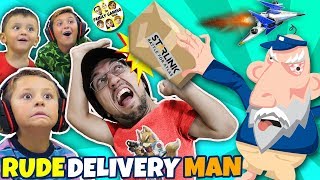 GRUMPY OLD MAILMAN gives FGTEEV Boys SPACESHIPS 🚀 New Game comes to Life [upl. by Duax323]