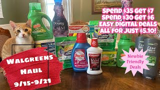 WALGREENS HAUL 915921  NEWBIE FRIENDLY  EASY DIGITAL DEALS  JUST 510 [upl. by Cilurzo]