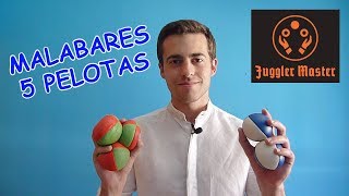 Tutorial Malabares  5 pelotas [upl. by Suiraj]