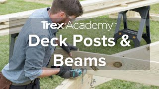 How to Install Deck Frame Beams and Posts  Trex Academy [upl. by Atwekk50]