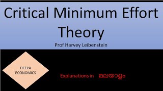 Critical Minimum Effort Theory Malayalam [upl. by Cesya]