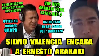 EXITOSA DEPORTES ⚽ SILVIO VALENCIA ENCARA A ERNESTO ARAKAKI  USTED ESTA EN ESE CARGO POR TARJETAZO [upl. by Juanita]