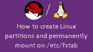 How to create linux partitions with making file system and permanently mount on etcfstab  Hindi [upl. by Nessnaj148]