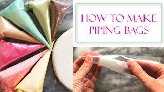 How to Make Piping Bags for Icing  Using Freezer Bags [upl. by Assirroc]