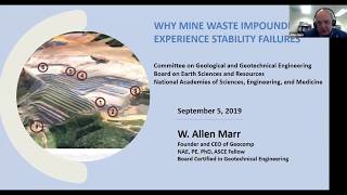 COGGE Webinar Series  9519 Geotechnical Aspects of Tailings Dams and their Failures [upl. by Joelle501]