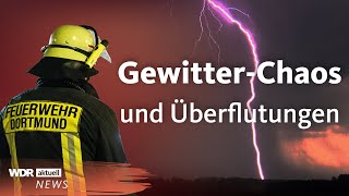 Unwetter in NRW Starkregen Sturm und Gewitter  WDR aktuell [upl. by Ardnasxela]