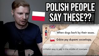 Reaction To 12 Polish Phrases that British People Find Hilarious [upl. by Torras]