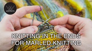 Knitting in the Ends for Marled Knitting [upl. by Conlan68]