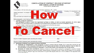 How To Fill Out the Cancellation of Contract Form CC Cancellation of Contract Release of Deposit [upl. by Heshum]