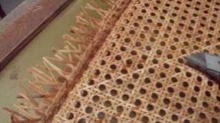 Chair Caning  How To  Prewoven Pt 2 [upl. by Neraa]