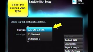 How to set the Dish Type on a DIRECTV Receiver [upl. by Leunamme621]