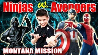 Ninja Kids vs Avengers Montana Mission [upl. by Annocahs349]