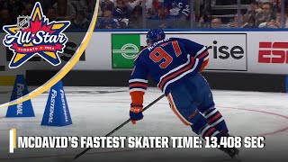 Connor McDavid wins fastest skater for fourth time  NHL on ESPN [upl. by Nuawad]