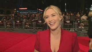 Kate Winslet reveals pregnancy cravings at Labor Day premiere [upl. by Padgett631]