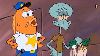 How Many Times Did Squidward Tentacles Get Arrested [upl. by Annahsed]