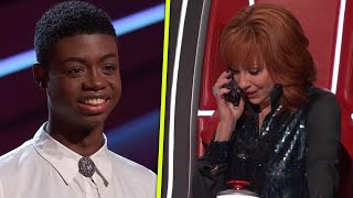 The Voice Reba Fakes Calling Keith Urban to Win Over a Singer [upl. by Nwahsar]