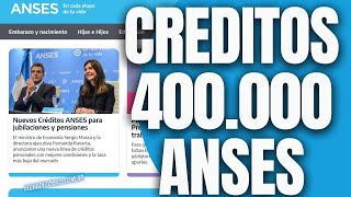 Nuevo Préstamo 400000 pesos de ANSES para Jubilados y AUH ¿Como pedir [upl. by Aenitsirhc728]