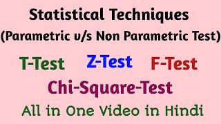 All Statistics Testing t test  z test  f test  chi square test in Hindi [upl. by Ajak695]