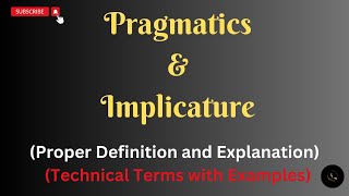 Implicature  Pragmatics and Implicature  Implicature with Examples [upl. by Eiznekcam803]