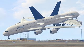 Overloaded Plane After Take Off Failed Almost All Engines In GTA 5 Big Plane Crash [upl. by Enaffit]