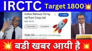 IRCTC Share Latest News Today  IRCTC Share News Today  IRCTC Share Latest News  IRCTC Share News [upl. by Ardiek]