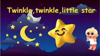 Twinkle Twinkle Little Star with lyrics Nursery rhythm with lyricsKids nursery rhythm BY MI MO [upl. by Zerlina126]