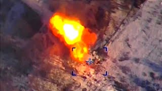 Ukrainian Gvozdika howitzer OBLITERATED during ammunition explosion after Russian forces destroy it [upl. by Aerdnael]