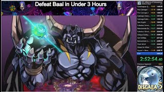 Disgaea 5  Baal Defeated in Under 3 Hours 25318 [upl. by Sewel39]