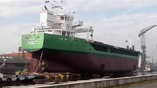 ARKLOW VIKING  Eisiger Stapellauf  Bodewes Shipyard 20022018 [upl. by Aisnetroh398]