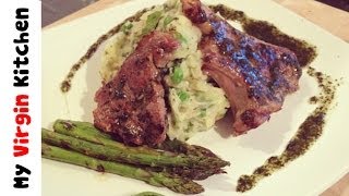 Roast Lamb with Pea amp Mint Mash  MYVIRGINKITCHEN [upl. by Vasilek92]