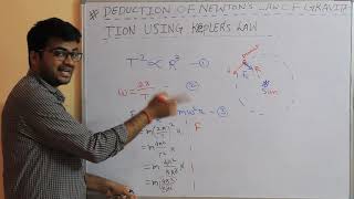 DEDUCTION OF NEWTONS LAW OF GRAVITATION USING KEPLERS LAW [upl. by Bekha244]