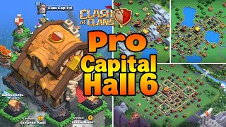 🏆 Best Capital Hall 6 Base Layouts All Districts For Clash of Clans [upl. by Llerahc587]