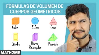 Fórmulas de Volumen de Cuerpos Geométricos  Cubo Cono Cilindro Esfera Prisma y Pirámide [upl. by Gauntlett]