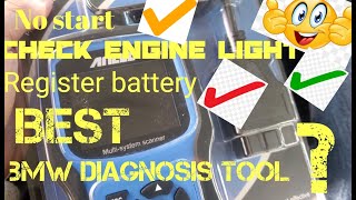 FULL REVIEW Ancel BM700 BMW OBD2 Scan Tool REGISTER BATTERY CHECK ENGINE NO START DIAGNOSIS FIX [upl. by Akirret558]