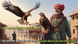 एक बादशाह और 3 रानियों की नई मजेदार कहानी  akbar birbal  hindi kahani  rk verma new kahani [upl. by Amles]