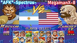 Super Street Fighter II X Grand Master Challenge  AFKSpectrus vs MegamanX8 FT5 X2 [upl. by Prunella]