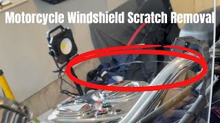 How To Remove a Motorcycle Windshield Scratch short [upl. by Odnomar]