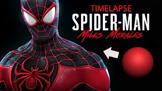 SpiderMan Miles Morales  Sculpting Timelapse [upl. by Jephum]