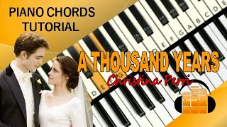 A Thousand Years  Christina Perri  Piano Chords Tutorial [upl. by Bigford161]