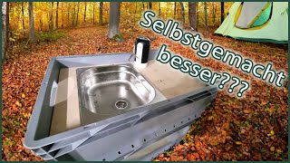 Selbstgebautes autarkes Waschbecken mit 12L Tank Besser als Boxio Wash  Camping amp Outdoor Gadget [upl. by Aneehsor996]