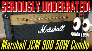 QUICK LOOK Marshall JCM 900 50W Hi Gain Dual Reverb 2x12 Combo Amp Model 4502 from the early 90s [upl. by Airenahs138]