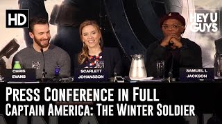 Captain America The Winter Soldier Press Conference in Full [upl. by Eelatsyrc]