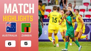 Australia vs Zambia 6  5  Olympics Football 2024 Highlights [upl. by Flora]