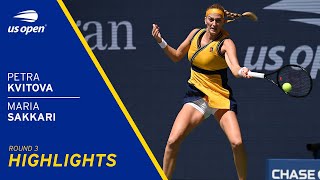 Petra Kvitova vs Maria Sakkari Highlights  2021 US Open Round 3 [upl. by Glavin602]