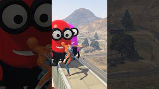 GTA 5 Water Ragdolls  Minions VS Spider Man Jumps viralgta5spidermangtaragdolltrendingshorts [upl. by Hildebrandt]