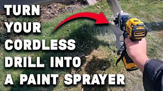 I turned my cordless drill into paint sprayer [upl. by Perkin]