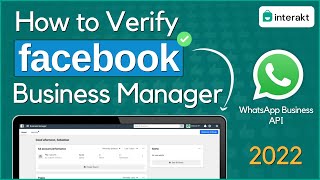 How to verify your Facebook Business Manager Step by step Tutorial  Interakt [upl. by Sivrep]