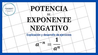 Video 7  Potenciación de fracciones con exponente negativo [upl. by Florrie]