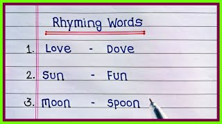 20 Rhyming Words in English  Rhyming Words [upl. by Negah590]