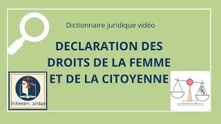 DÉCLARATION DES DROITS DE LA FEMME ET DE LA CITOYENNE Olympe de GOUGES 🔤 [upl. by Venable]